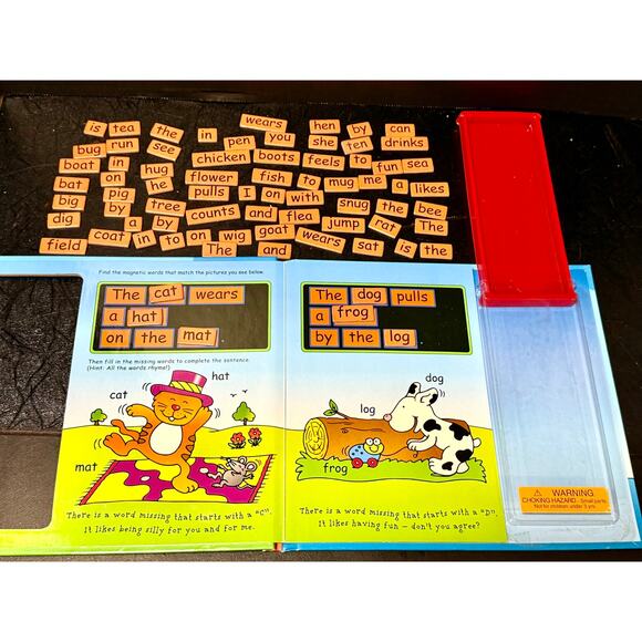 Magnix Word Magic Magnetic Sentence Builder learning book - Picture 3 of 10